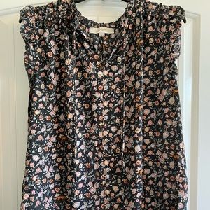 LOFT Sleeveless Ruffle Top